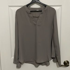 Womens grey long sleeve blouse